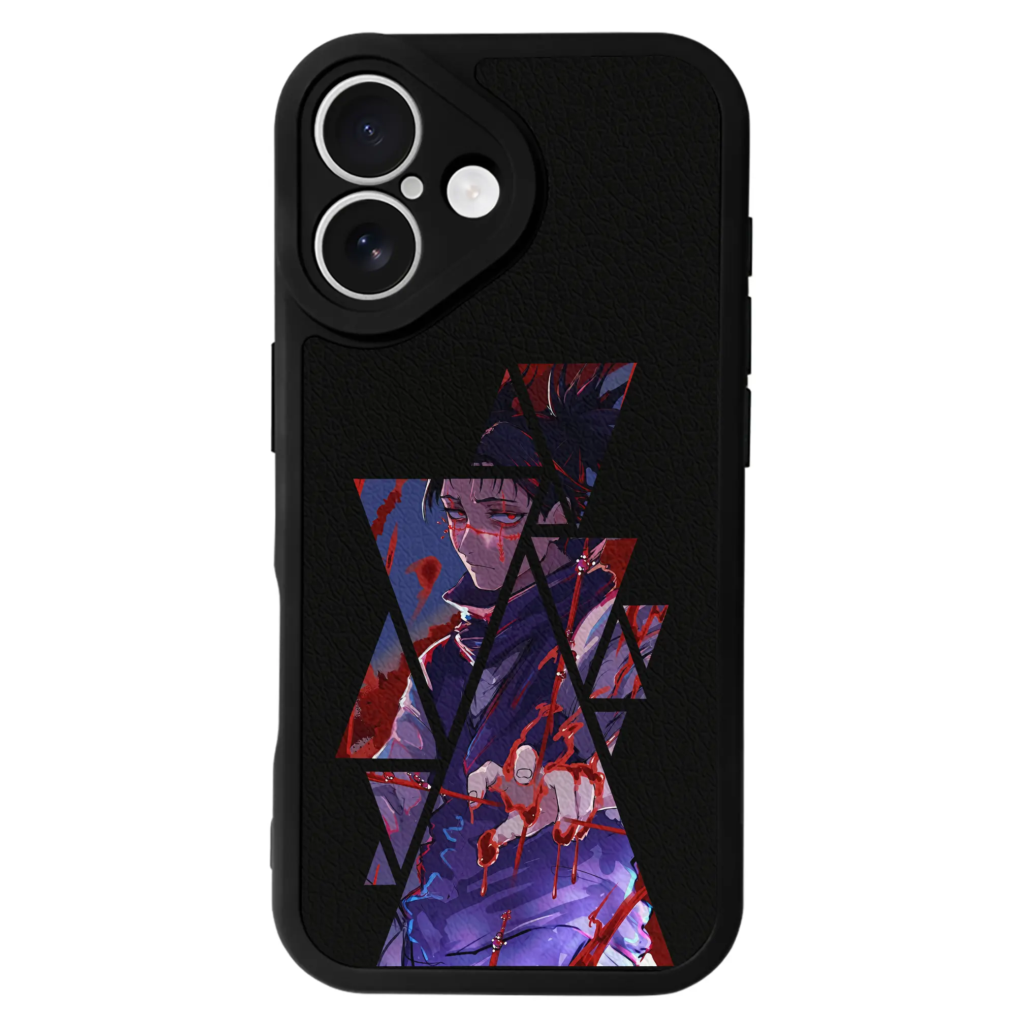 呪術廻戦 グッズ,脹相 - IPhone 16シリーズ対応 ・ シリコンスマホケース ・ レザー調 ・ 高精度フィット ・ 耐衝撃 ・ ワイヤレス充電対応 ・ 精密カット